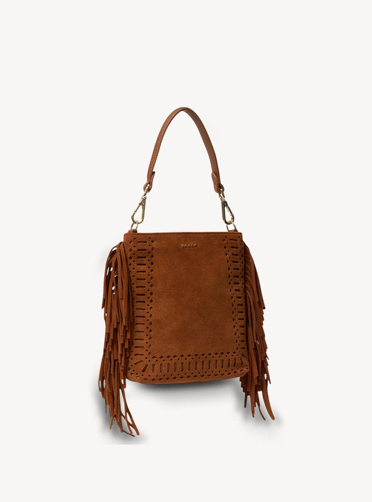 Saben Coco Mini Bag Suede + Fringe Tan