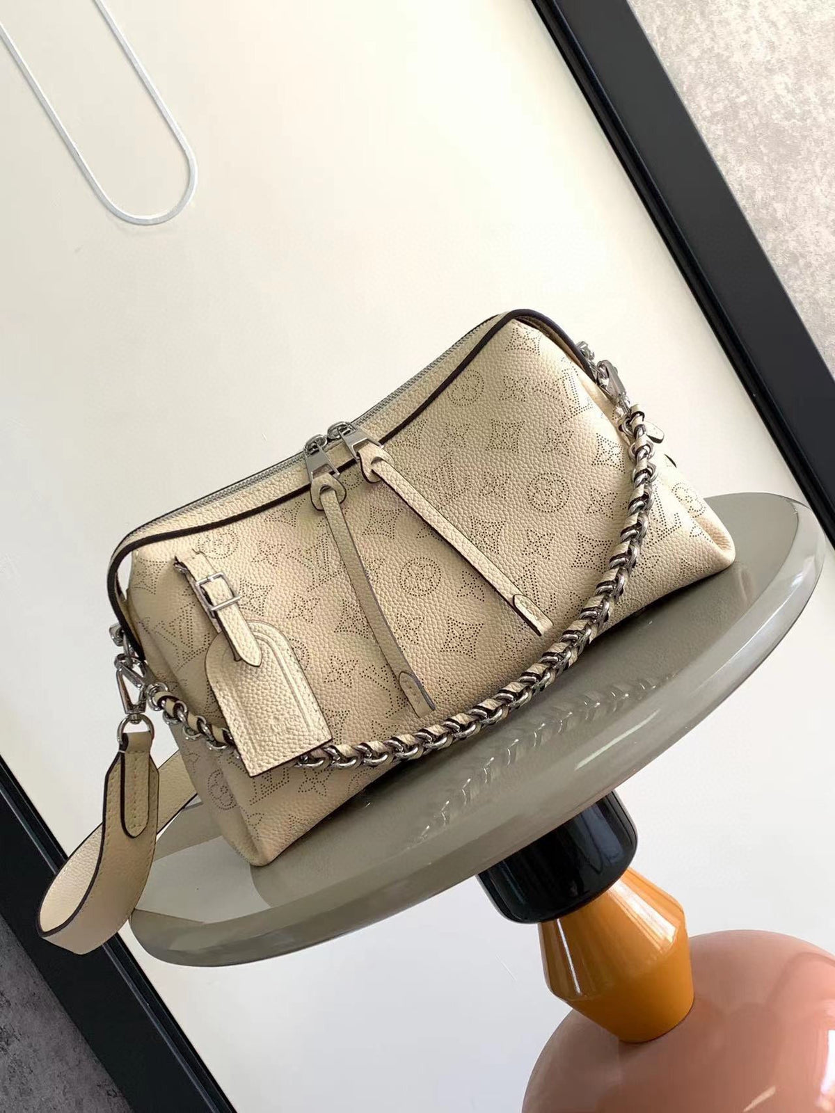 Louis Vuitton Hand It All PM Perforated Mahina Bag