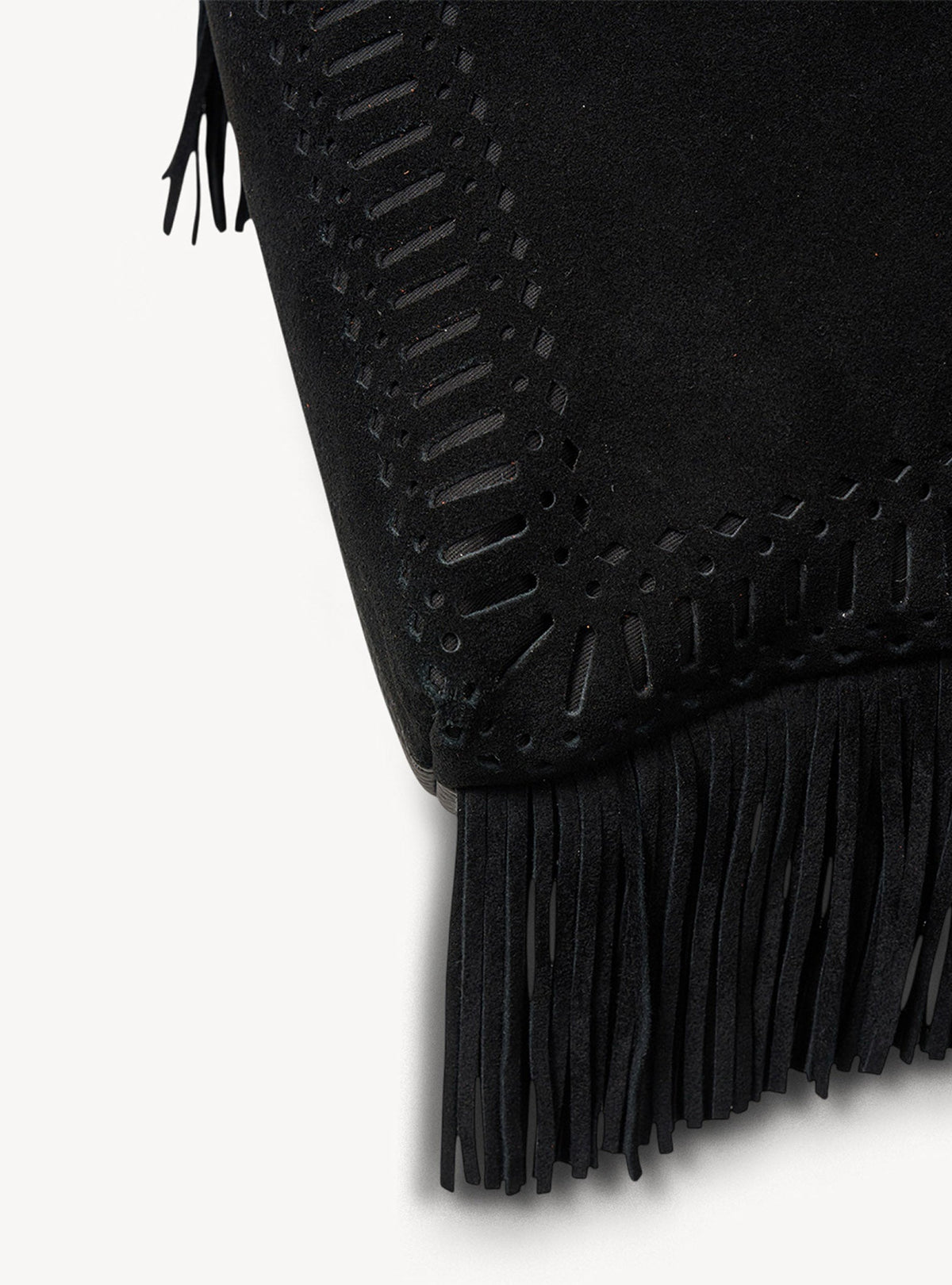 Saben Coco Mini Bag Suede + Fringe Black