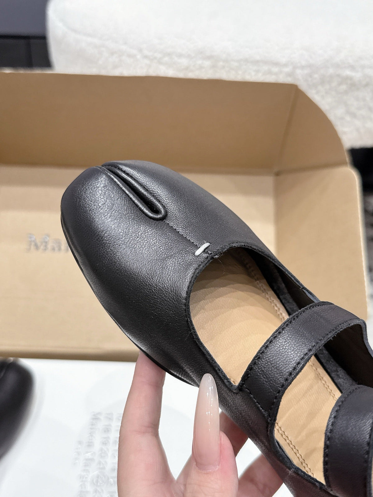 Maison Margiela 2026 Mary Jane Ballet Flat Sheepskin 923257