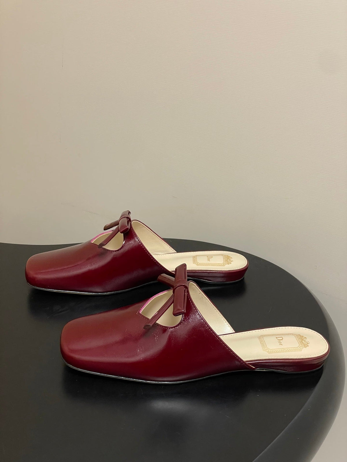 CD 26 Flat Mule Burgundy Patent Cowhide 593598