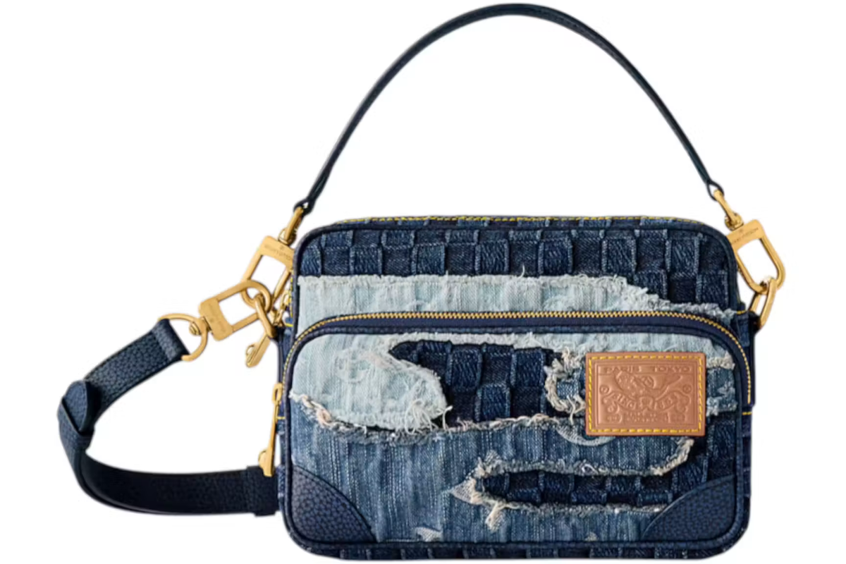 Louis Vuitton x Nigo Speedy 40 Bandouliere Blue Denim