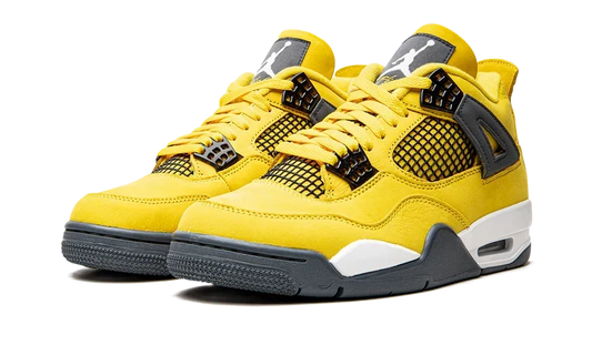 Nike Air Jordan 4 Yellow Black Suede 05