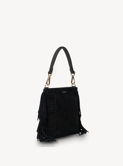 Saben Coco Mini Bag Suede + Fringe Black
