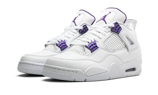 Nike Air Jordan 4 Retro White Purple Leather