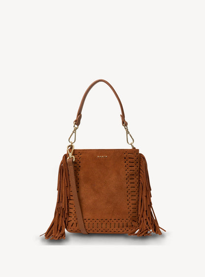 Saben Coco Mini Bag Suede + Fringe Tan