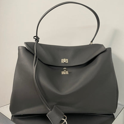 Balenciaga 2026 Rodeo Bag Silver Buckle Suede Leather