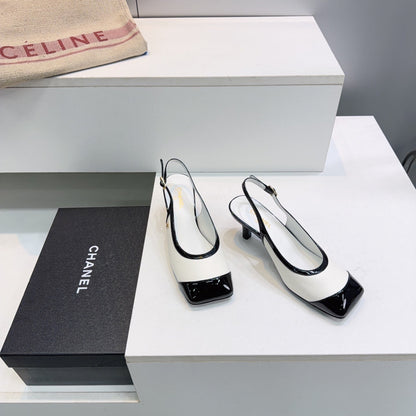 Chanel 2026 Square Toe Slingback Patent Leather 942738