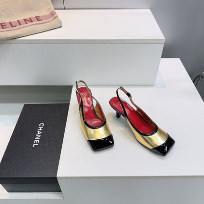 Chanel 2026 Square Toe Slingback Patent Leather 942738