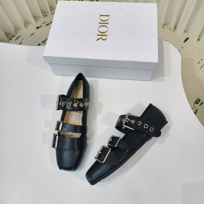 Dior 2026 Mary Jane Flats Suede Calfskin 927880