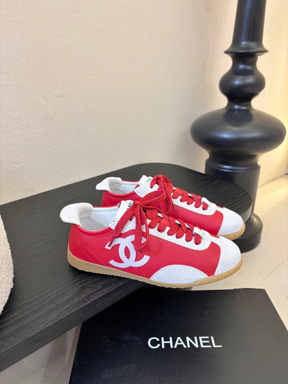 CC 2026 Sneakers Calfskin and Embossed Suede Calfskin