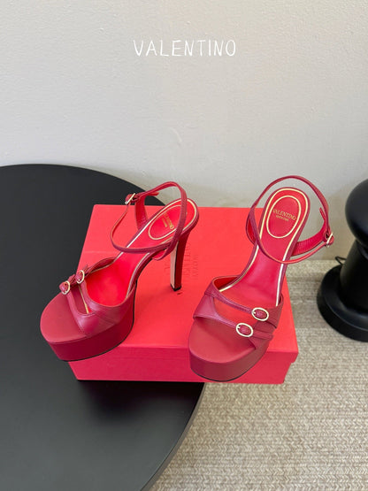 Valentino Garavani Crasher 145mm Leather Platform Sandal 835761