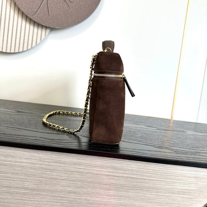 Chanel 2026 Vanity Bag With Chain Suede Leather